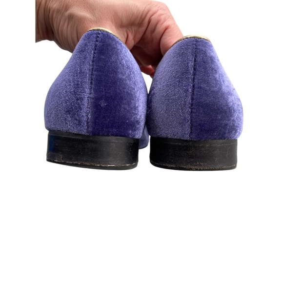 Jack Rogers Purple Velvet Flats with Corgi Embroidery size 9.5 - Picture 3 of 8